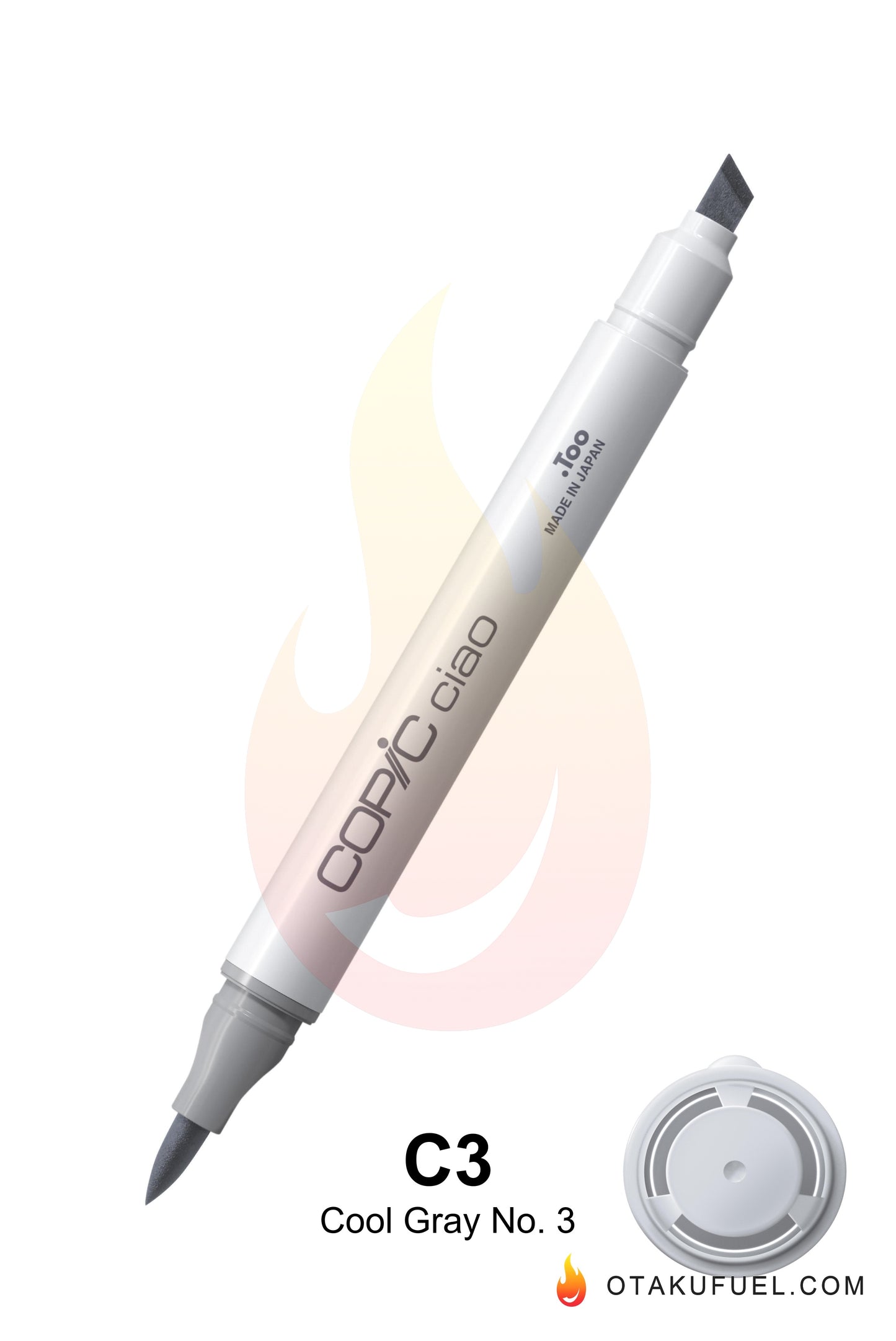 Copic Ciao C3 Cool Gray No. 3 <inline style="float: right; margin-right: 10px; background-color: rgb(190, 200, 209);"> </inline>