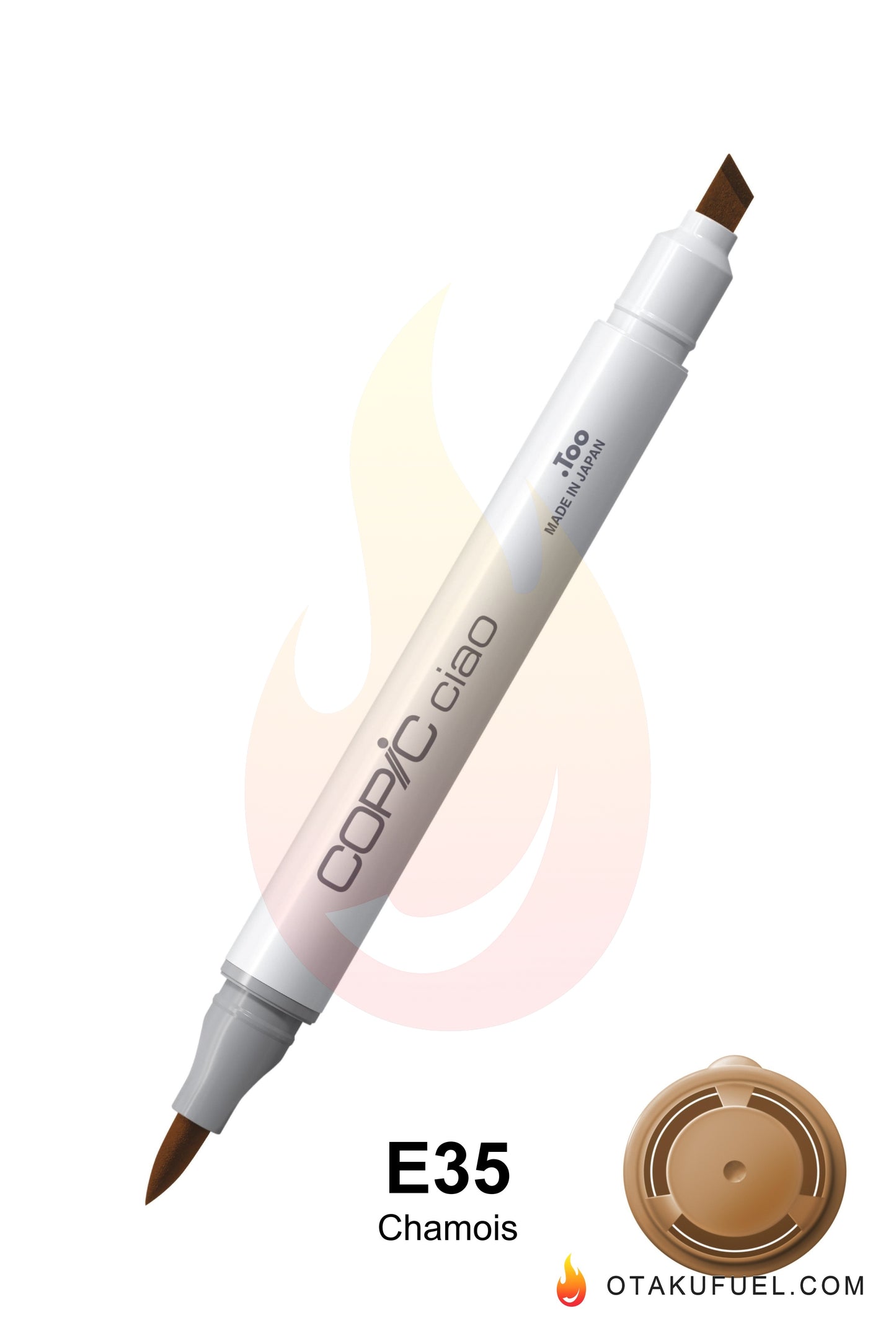 Copic Ciao E35 Chamois <inline style="float: right; margin-right: 10px; background-color: rgb(228, 195, 162);"> </inline>