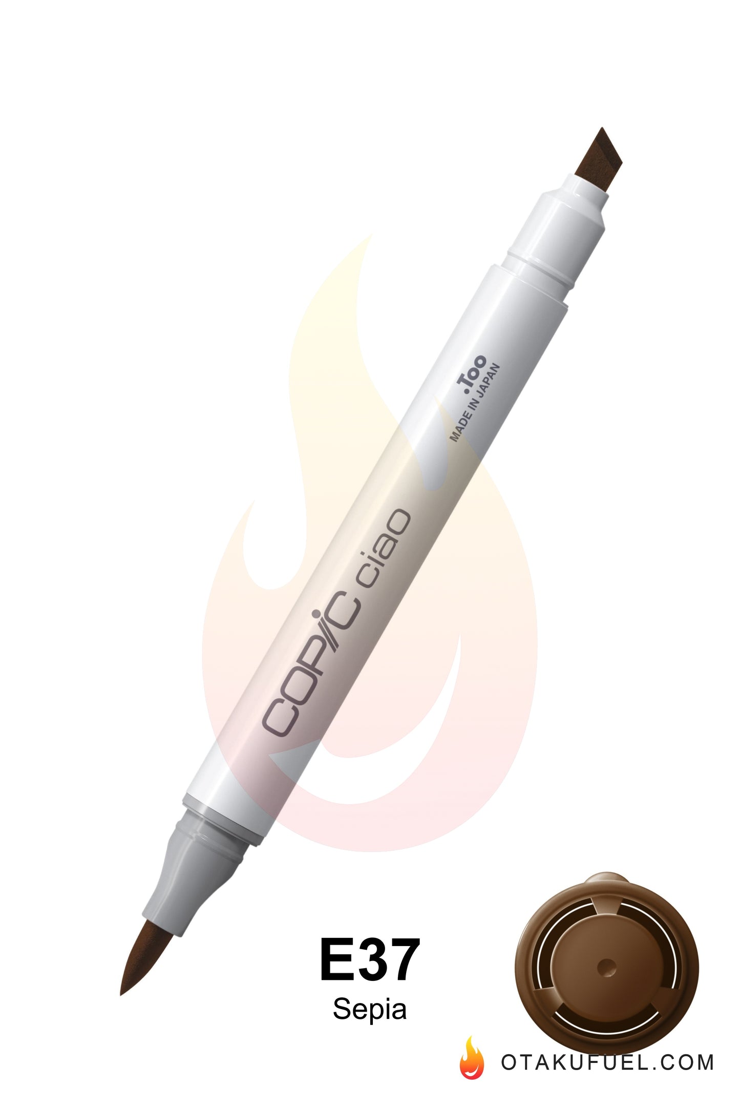 Copic Ciao E37 Sepia <inline style="float: right; margin-right: 10px; background-color: rgb(203, 147, 90);"> </inline>