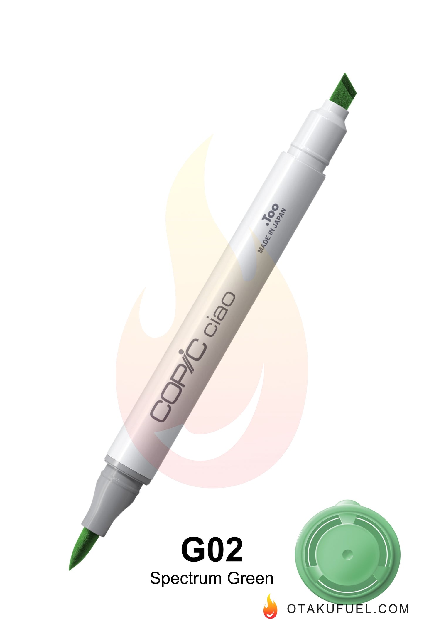 Copic Ciao G02 Spectrum Green <inline style="float: right; margin-right: 10px; background-color: rgb(207, 232, 211);"> </inline>