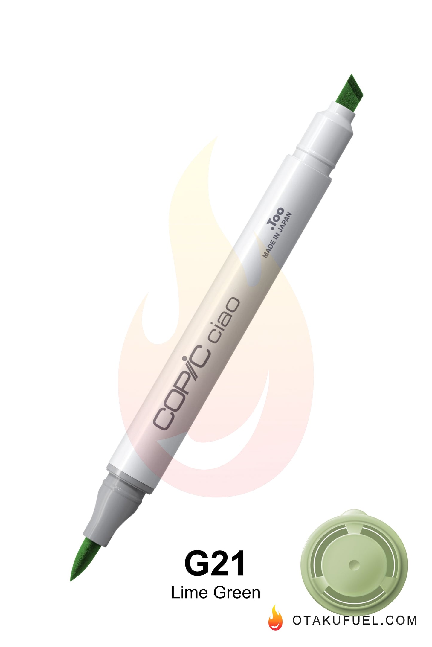 Copic Ciao G21 Lime Green <inline style="float: right; margin-right: 10px; background-color: rgb(196, 228, 205);"> </inline>