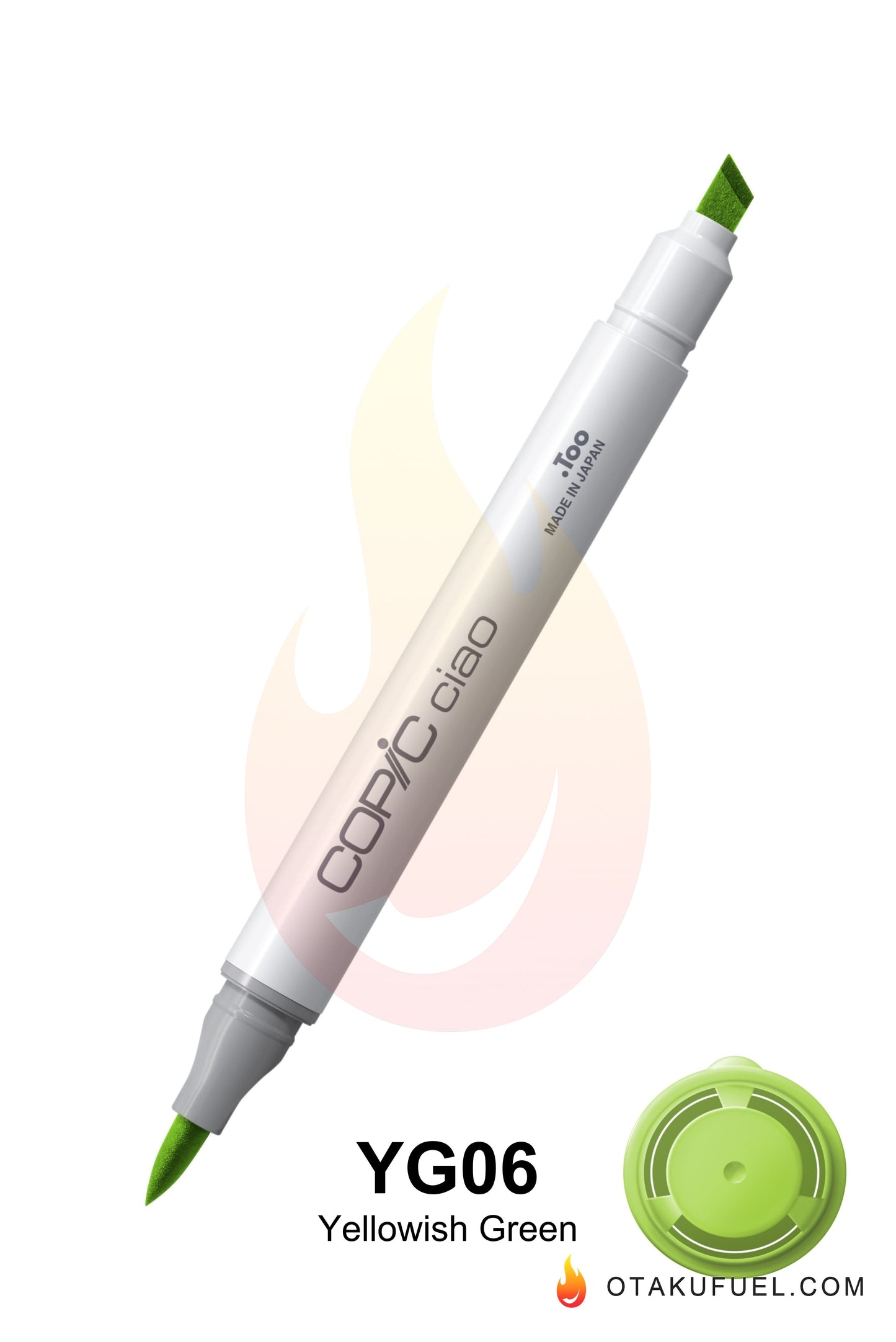 Copic Ciao YG06 Yellowish Green <inline style="float: right; margin-right: 10px; background-color: rgb(196, 226, 150);"> </inline>