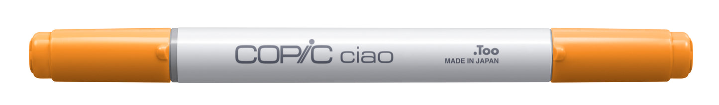 Copic Ciao YR15 Pumpkin Yellow <inline style="float: right; margin-right: 10px; background-color: rgb(249,182,130);"> </inline>
