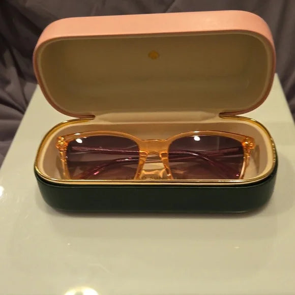 Kate Spade Pavia Peach Sunglasses brand new in case