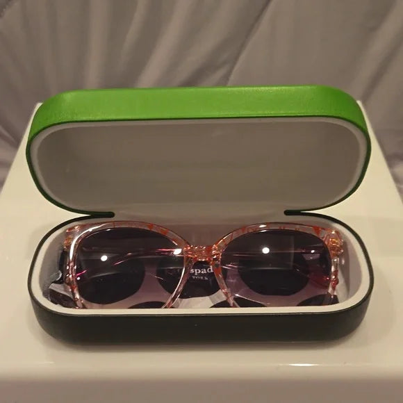 Kate Spade Sunglasses Britton pink frame with gray lenses brand new in case
