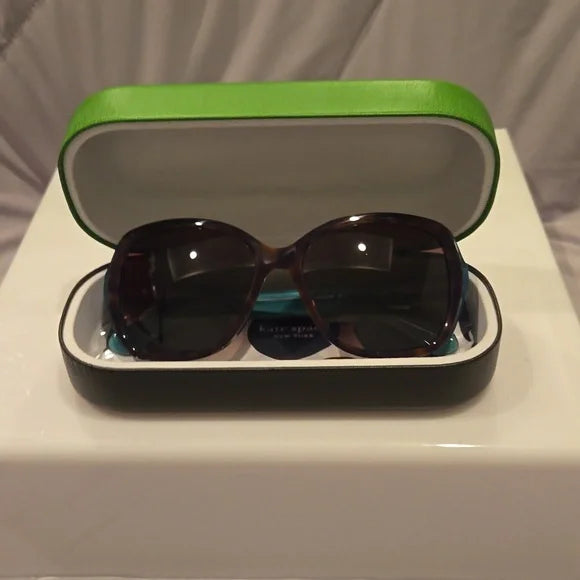 Kate Spade Sunglasses Karalyn Havana Aqua frames with brown lenses brand new