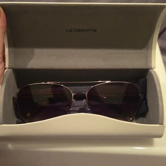 Liz Claiborne Rose Gold Aviators women's brand new in case