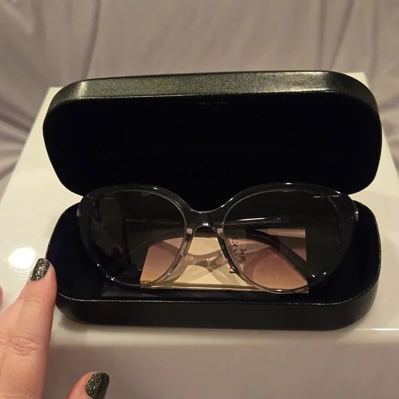 Coach Gray Gradient Monogram Sunglasses brand new in case