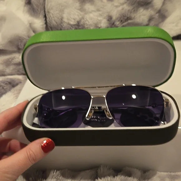 Kate Spade Maise Aviator Sunglasses Brand New In Case