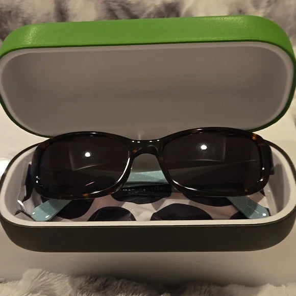 Kate Spade Paxton Brown Tortoiseshell Sunglasses Brand New In Case