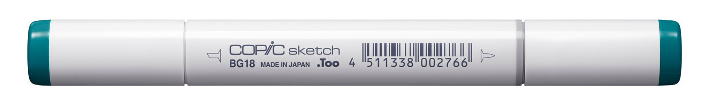 Copic Sketch BG18 Teal Blue Marker <inline style="float: right; margin-right: 10px; background-color: rgb(59, 190, 176);"> </inline>