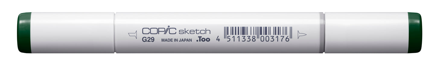 Copic Sketch G29 Pine Tree Green Marker <inline style="float: right; margin-right: 10px; background-color: rgb(40, 112, 84);"> </inline>