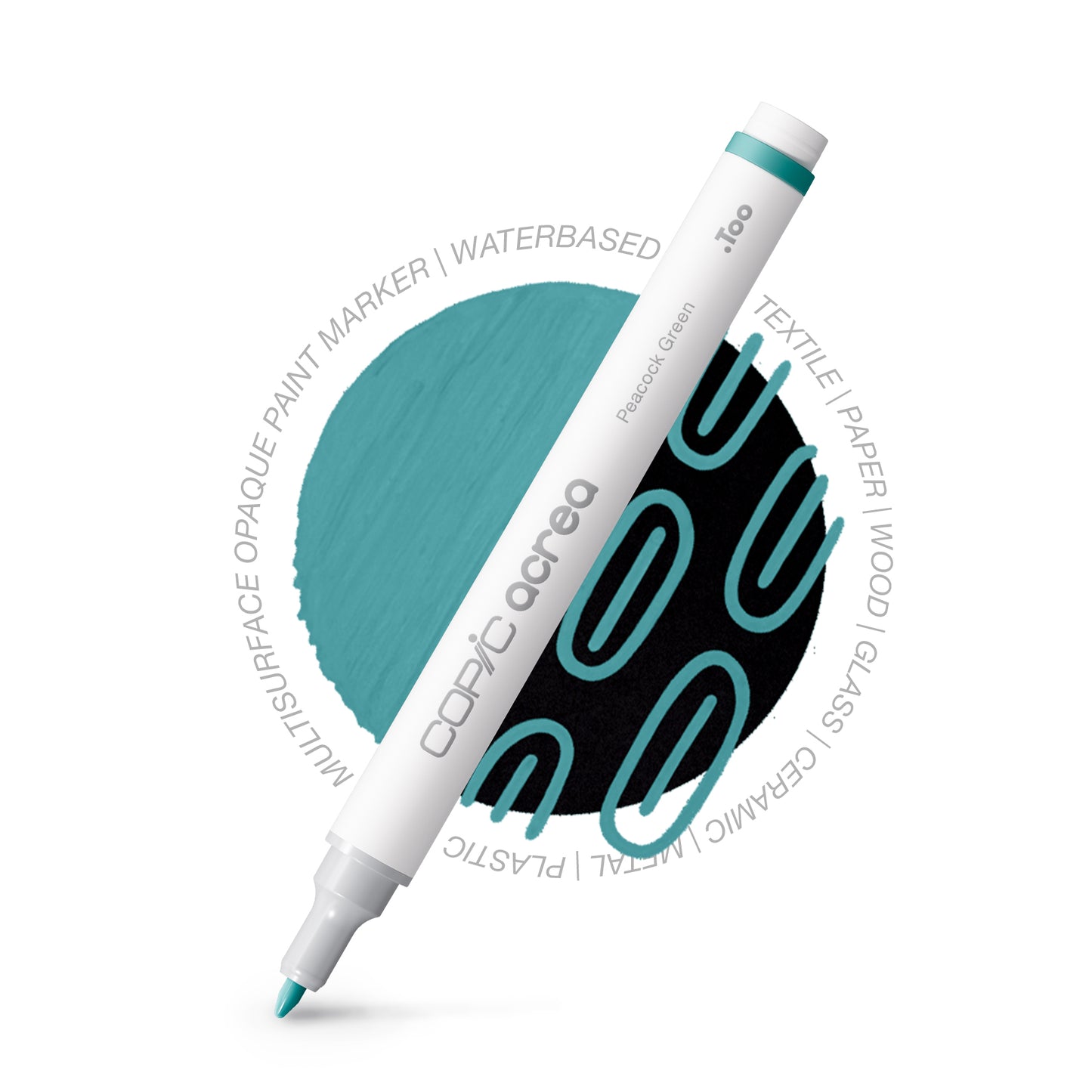 Copic Acrea Peacock Green Marker <inline style="float: right; margin-right: 10px; background-color: rgb(45, 128, 132);">&nbsp;&nbsp;&nbsp;&nbsp;&nbsp;&nbsp; </inline>