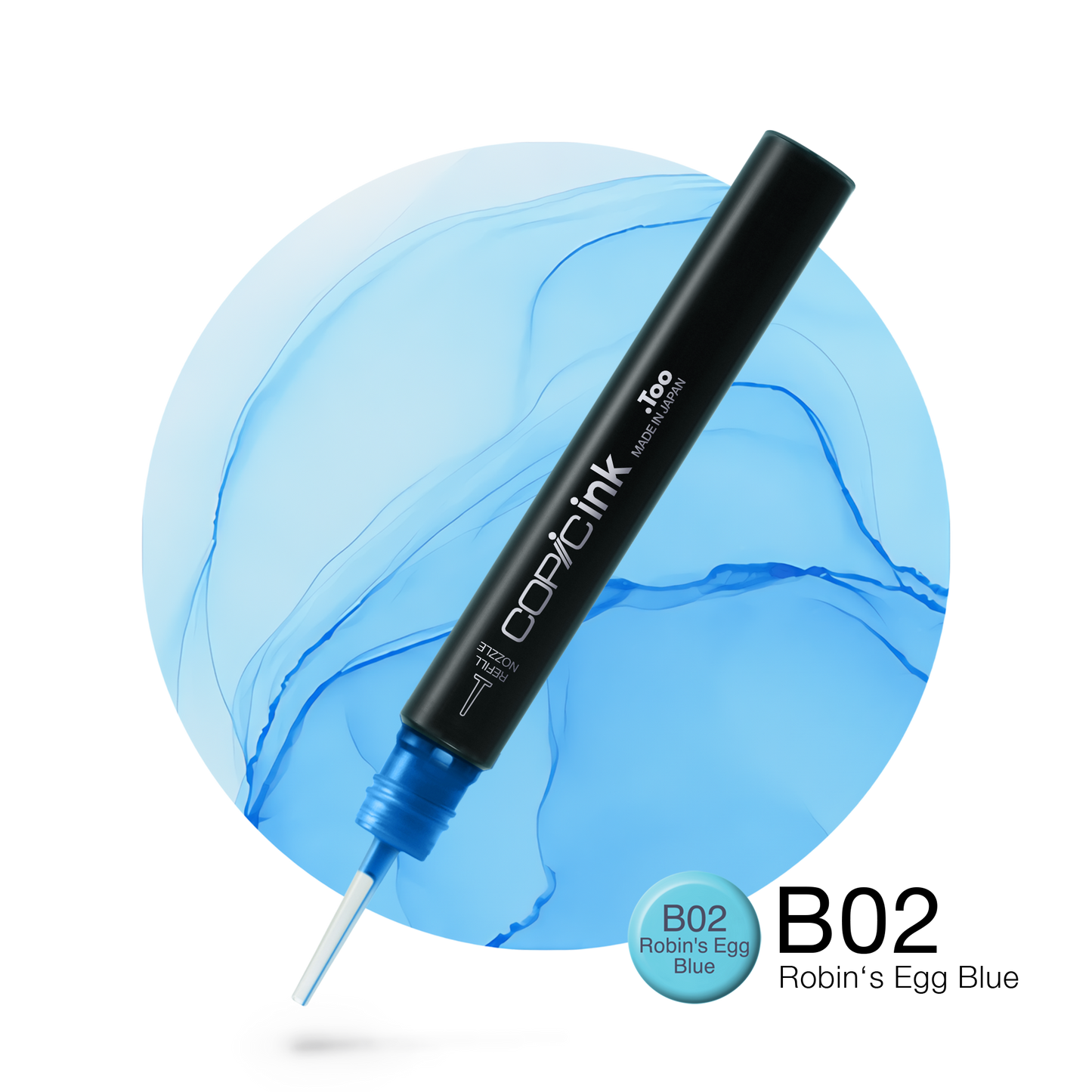 Copic Ink Refill B02 Robin's Egg Blue <inline style="float: right; margin-right: 10px; background-color: rgb(179, 225, 238);">&nbsp;&nbsp;&nbsp;&nbsp;&nbsp;&nbsp; </inline>