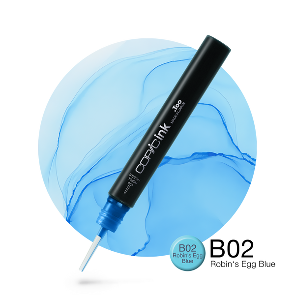 Copic Ink Refill B02 Robin's Egg Blue <inline style="float: right; margin-right: 10px; background-color: rgb(179, 225, 238);">&nbsp;&nbsp;&nbsp;&nbsp;&nbsp;&nbsp; </inline>