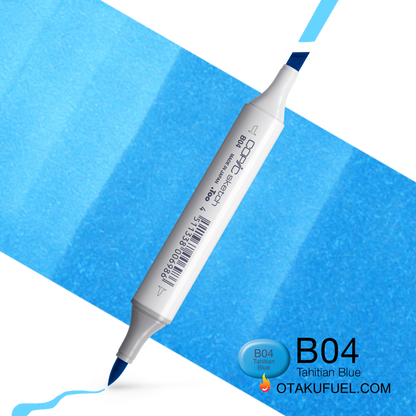 Copic Sketch B04 Tahitian Blue Marker <inline style="float: right; margin-right: 10px; background-color: rgb(111, 206, 226);">&nbsp;&nbsp;&nbsp;&nbsp;&nbsp;&nbsp; </inline>