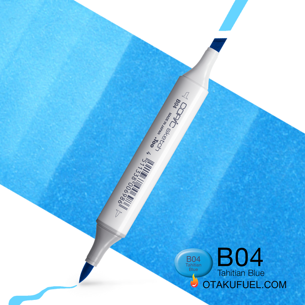 Copic Sketch B04 Tahitian Blue Marker <inline style="float: right; margin-right: 10px; background-color: rgb(111, 206, 226);">&nbsp;&nbsp;&nbsp;&nbsp;&nbsp;&nbsp; </inline>