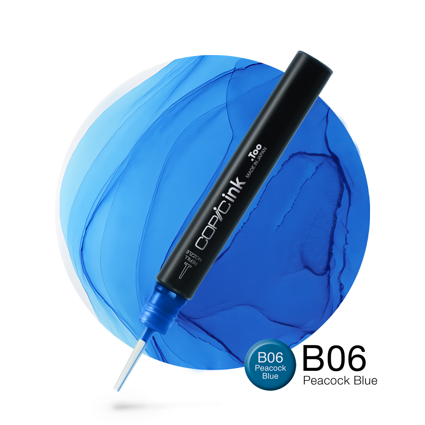 Copic Ink Refill B06 Peacock Blue <inline style="float: right; margin-right: 10px; background-color: rgb(22, 177, 231);">&nbsp;&nbsp;&nbsp;&nbsp;&nbsp;&nbsp; </inline>