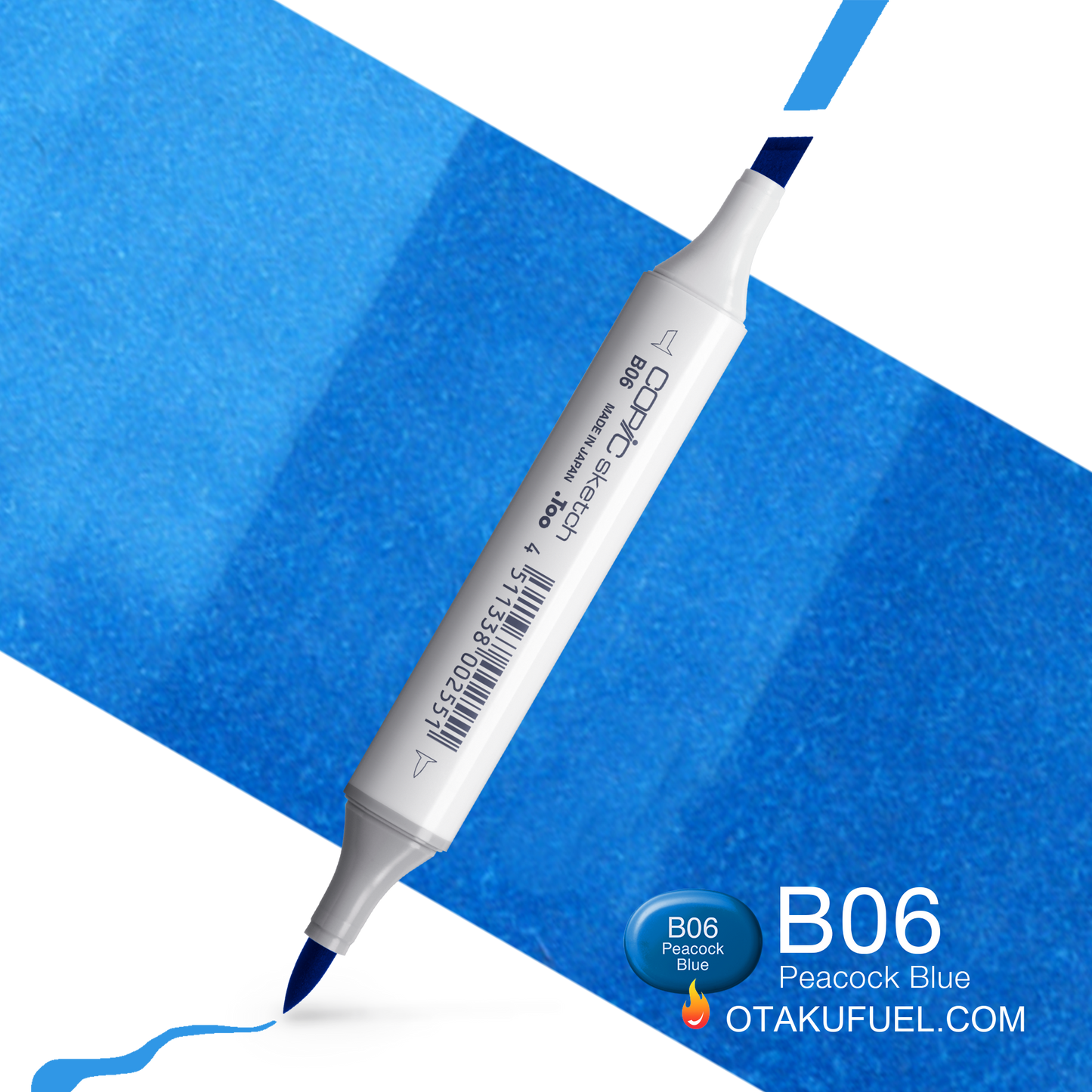 Copic Sketch B06 Peacock Blue Marker <inline style="float: right; margin-right: 10px; background-color: rgb(22, 177, 231);">&nbsp;&nbsp;&nbsp;&nbsp;&nbsp;&nbsp; </inline>