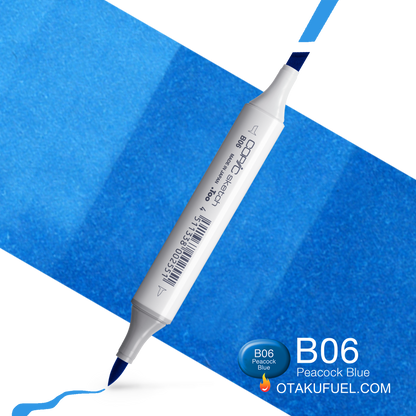 Copic Sketch B06 Peacock Blue Marker <inline style="float: right; margin-right: 10px; background-color: rgb(22, 177, 231);">&nbsp;&nbsp;&nbsp;&nbsp;&nbsp;&nbsp; </inline>