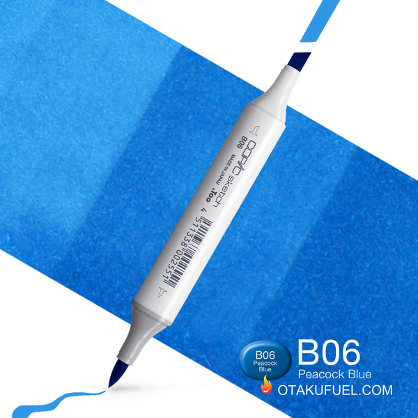 Copic Sketch B06 Peacock Blue Marker <inline style="float: right; margin-right: 10px; background-color: rgb(22, 177, 231);">&nbsp;&nbsp;&nbsp;&nbsp;&nbsp;&nbsp; </inline>