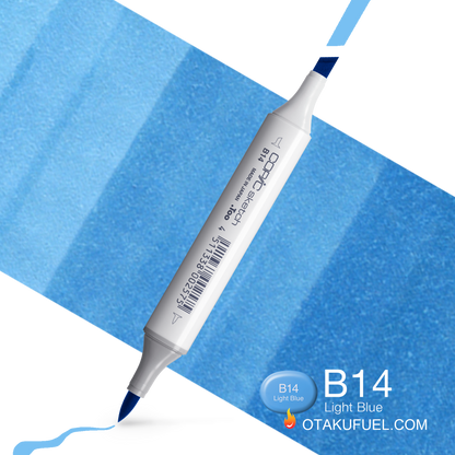 Copic Sketch B14 Light Blue Marker <inline style="float: right; margin-right: 10px; background-color: rgb(112, 205, 236);">&nbsp;&nbsp;&nbsp;&nbsp;&nbsp;&nbsp; </inline>
