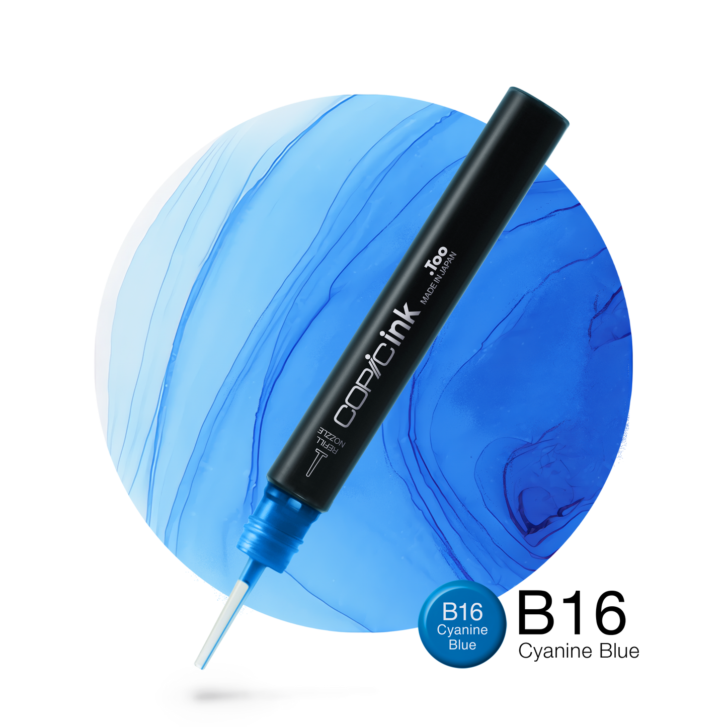 Copic Ink Refill B16 Cyanine Blue <inline style="float: right; margin-right: 10px; background-color: rgb(27, 189, 235);">&nbsp;&nbsp;&nbsp;&nbsp;&nbsp;&nbsp; </inline>