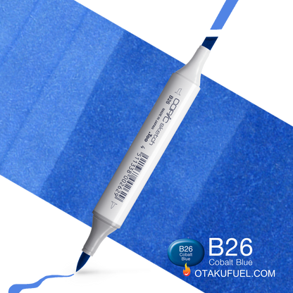 Copic Sketch B26 Cobalt Blue Marker <inline style="float: right; margin-right: 10px; background-color: rgb(104, 178, 227);">&nbsp;&nbsp;&nbsp;&nbsp;&nbsp;&nbsp; </inline>