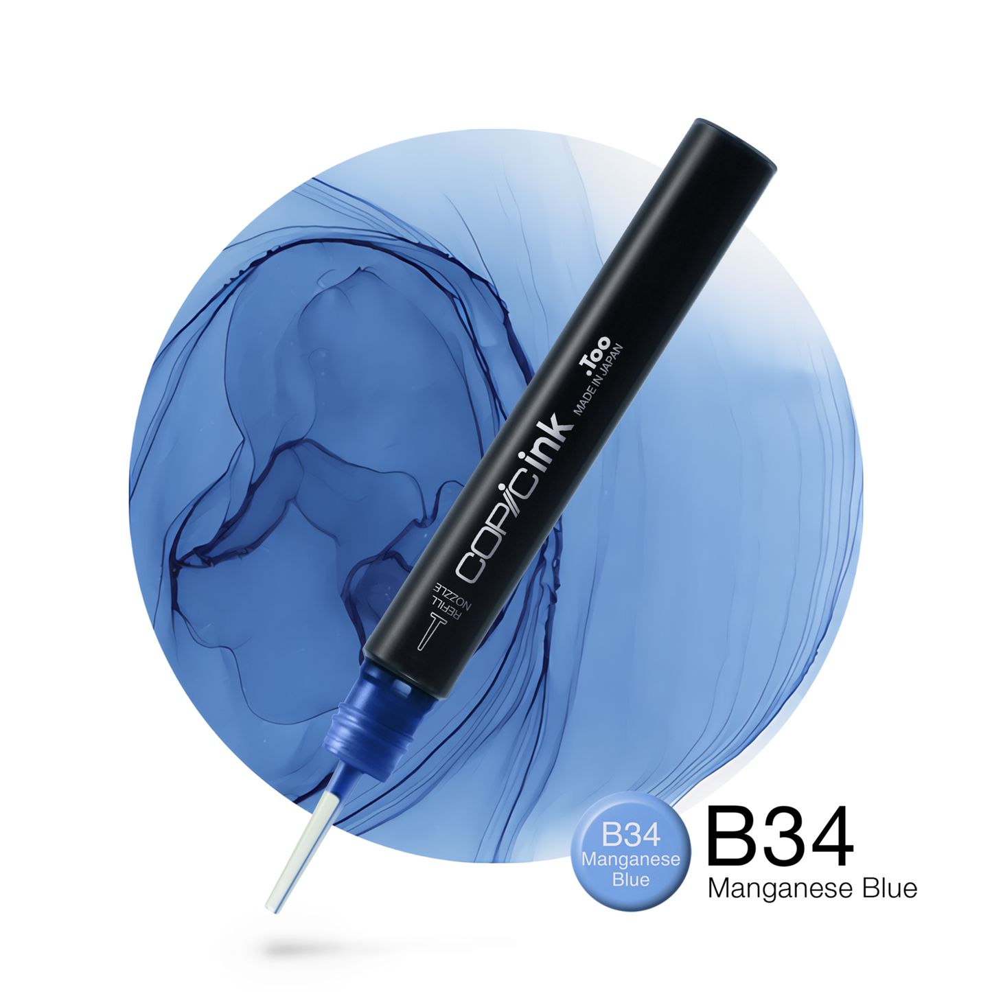 Copic Ink Refill B34 Manganese Blue <inline style="float: right; margin-right: 10px; background-color: rgb(130, 193, 234);">&nbsp;&nbsp;&nbsp;&nbsp;&nbsp;&nbsp; </inline>