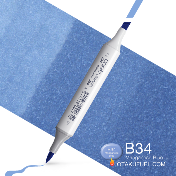 Copic Sketch B34 Manganese Blue Marker <inline style="float: right; margin-right: 10px; background-color: rgb(130, 193, 234);">&nbsp;&nbsp;&nbsp;&nbsp;&nbsp;&nbsp; </inline>