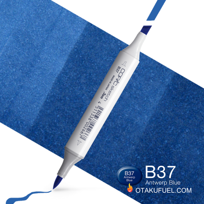 Copic Sketch B37 Antwerp Blue Marker <inline style="float: right; margin-right: 10px; background-color: rgb(21, 113, 164);">&nbsp;&nbsp;&nbsp;&nbsp;&nbsp;&nbsp; </inline>
