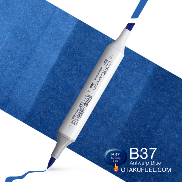 Copic Sketch B37 Antwerp Blue Marker <inline style="float: right; margin-right: 10px; background-color: rgb(21, 113, 164);">&nbsp;&nbsp;&nbsp;&nbsp;&nbsp;&nbsp; </inline>