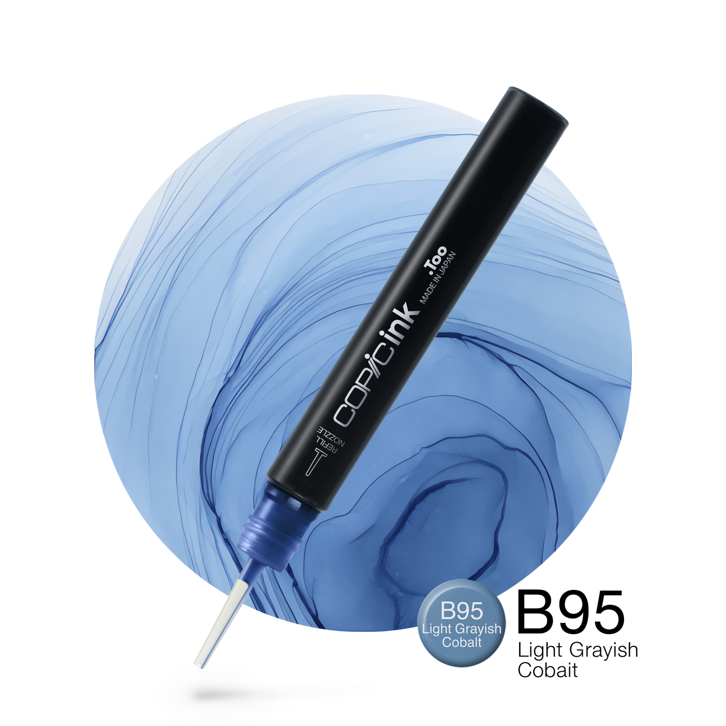 Copic Ink Refill B95 Light Grayish Cobalt <inline style="float: right; margin-right: 10px; background-color: rgb(115, 165, 198);">&nbsp;&nbsp;&nbsp;&nbsp;&nbsp;&nbsp; </inline>