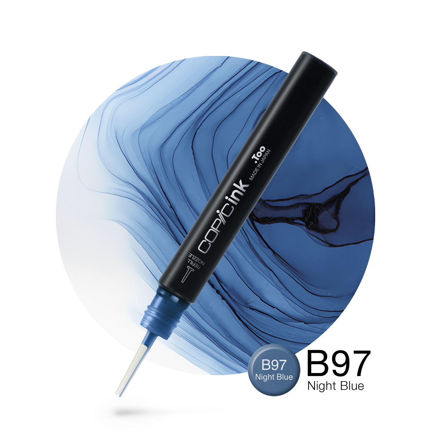 Copic Ink Refill B97 Night Blue <inline style="float: right; margin-right: 10px; background-color: rgb(73, 124, 155);">&nbsp;&nbsp;&nbsp;&nbsp;&nbsp;&nbsp; </inline>