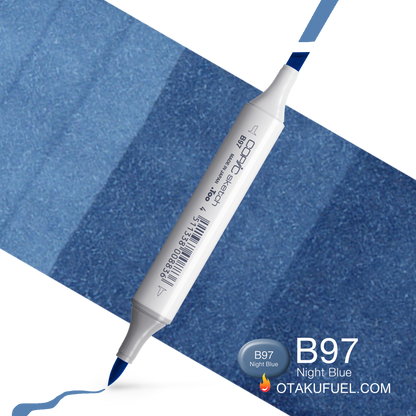 Copic Sketch B97 Night Blue Marker <inline style="float: right; margin-right: 10px; background-color: rgb(73, 124, 155);">&nbsp;&nbsp;&nbsp;&nbsp;&nbsp;&nbsp; </inline>