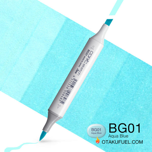 Copic Sketch BG01 Aqua Blue Marker <inline style="float: right; margin-right: 10px; background-color: rgb(200, 228, 249);">&nbsp;&nbsp;&nbsp;&nbsp;&nbsp;&nbsp; </inline>