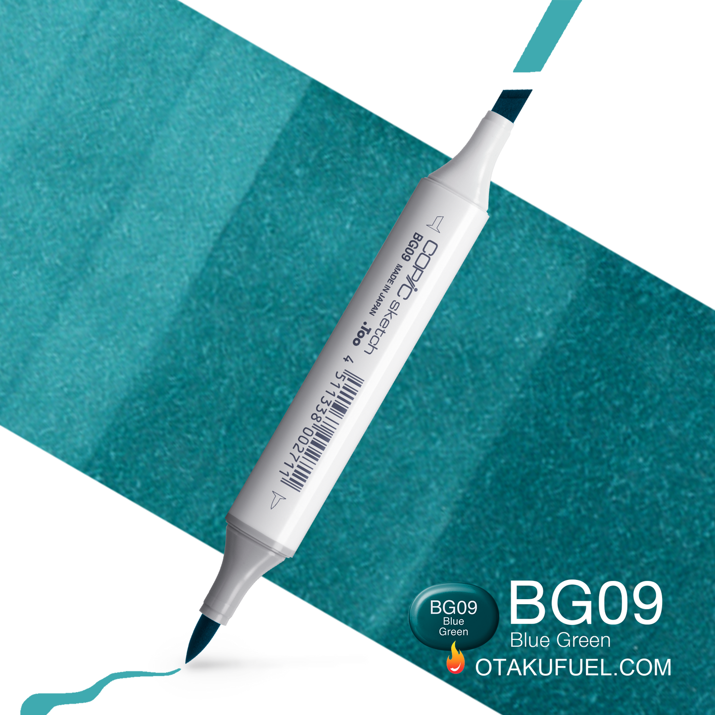 Copic Sketch BG09 Blue Green Marker <inline style="float: right; margin-right: 10px; background-color: rgb(20, 174, 198);">&nbsp;&nbsp;&nbsp;&nbsp;&nbsp;&nbsp; </inline>