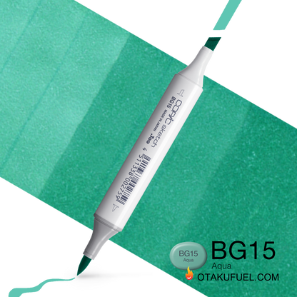 Copic Sketch BG15 Aqua Marker <inline style="float: right; margin-right: 10px; background-color: rgb(161, 216, 210);">&nbsp;&nbsp;&nbsp;&nbsp;&nbsp;&nbsp; </inline>