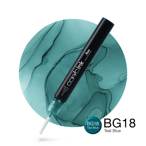 Copic Ink Refill BG18 Teal Blue <inline style="float: right; margin-right: 10px; background-color: rgb(59, 190, 176);">&nbsp;&nbsp;&nbsp;&nbsp;&nbsp;&nbsp; </inline>