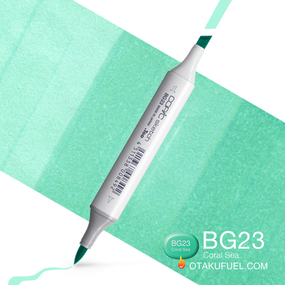 Copic Sketch BG23 Coral Sea Marker <inline style="float: right; margin-right: 10px; background-color: rgb(190, 227, 220);">&nbsp;&nbsp;&nbsp;&nbsp;&nbsp;&nbsp; </inline>