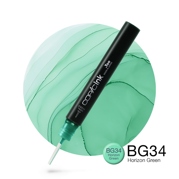 Copic Ink Refill BG34 Horizon Green <inline style="float: right; margin-right: 10px; background-color: rgb(162, 218, 215);">&nbsp;&nbsp;&nbsp;&nbsp;&nbsp;&nbsp; </inline>