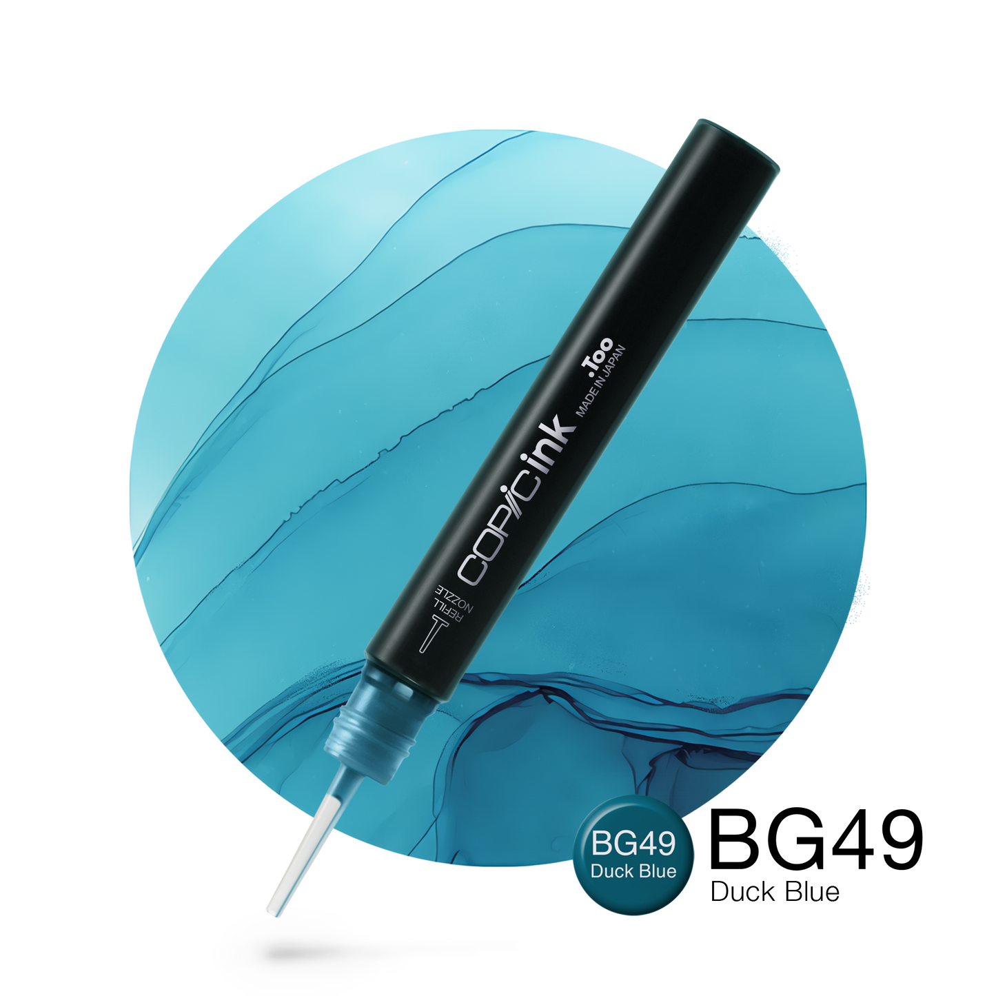 Copic Ink Refill BG49 Duck Blue <inline style="float: right; margin-right: 10px; background-color: rgb(17, 182, 184);">&nbsp;&nbsp;&nbsp;&nbsp;&nbsp;&nbsp; </inline>