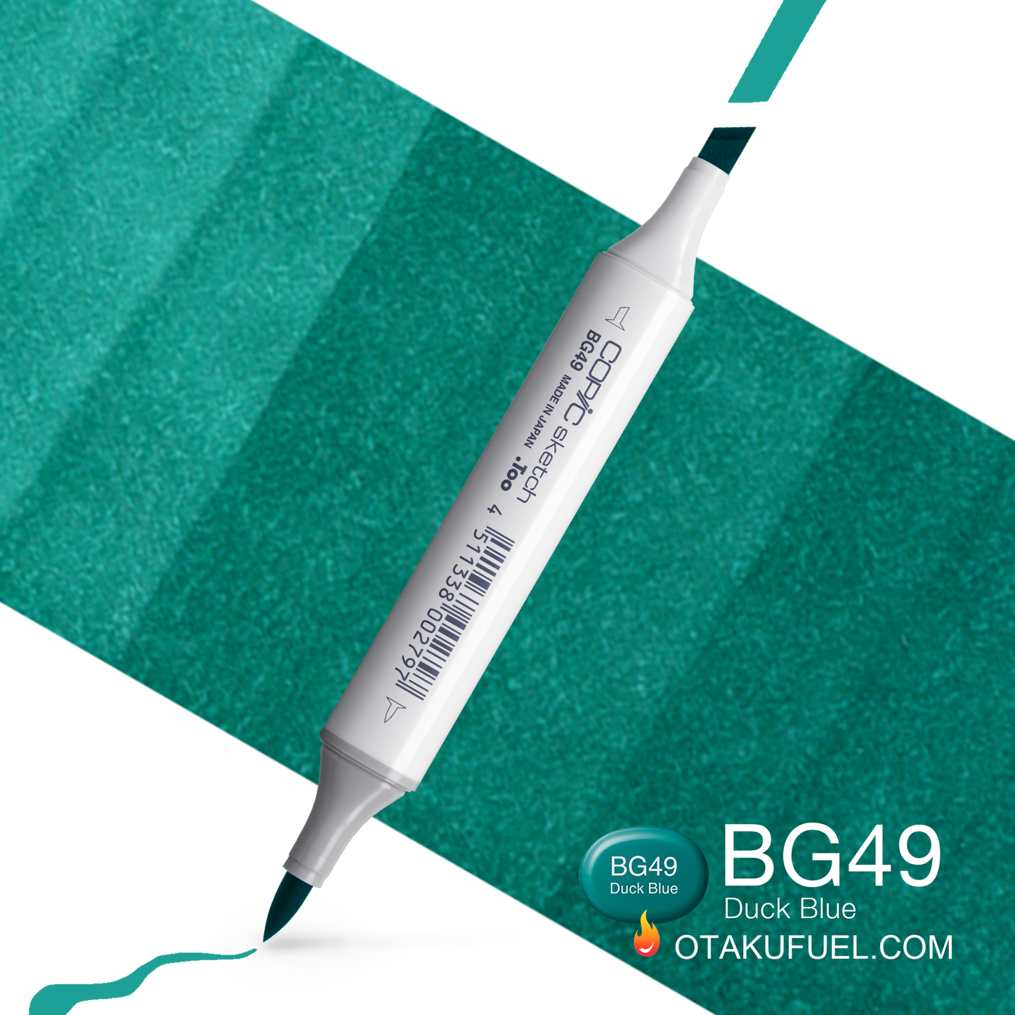 Copic Sketch BG49 Duck Blue Marker <inline style="float: right; margin-right: 10px; background-color: rgb(17, 182, 184);">&nbsp;&nbsp;&nbsp;&nbsp;&nbsp;&nbsp; </inline>