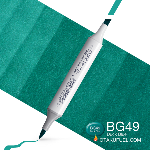 Copic Sketch BG49 Duck Blue Marker <inline style="float: right; margin-right: 10px; background-color: rgb(17, 182, 184);">&nbsp;&nbsp;&nbsp;&nbsp;&nbsp;&nbsp; </inline>