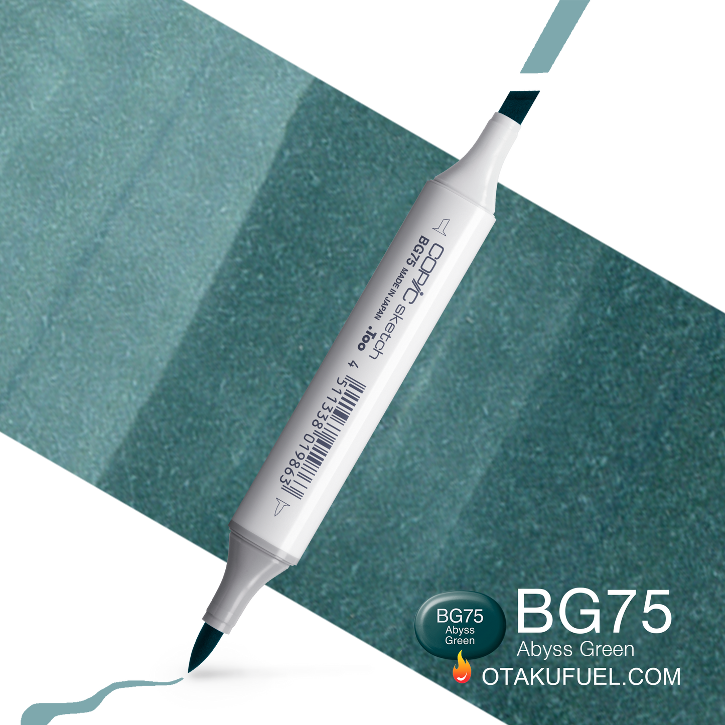 Copic Sketch BG75 Abyss Green Marker <inline style="float: right; margin-right: 10px; background-color: rgb(90, 146, 145);">&nbsp;&nbsp;&nbsp;&nbsp;&nbsp;&nbsp; </inline>