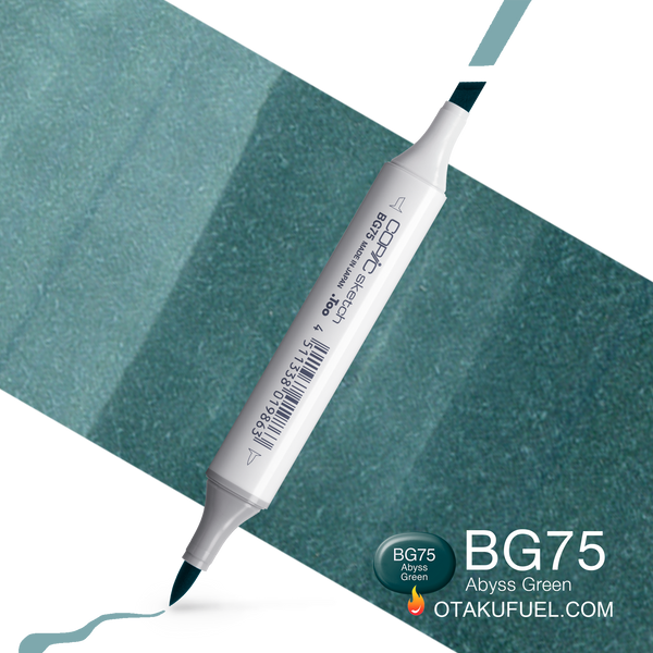 Copic Sketch BG75 Abyss Green Marker <inline style="float: right; margin-right: 10px; background-color: rgb(90, 146, 145);">&nbsp;&nbsp;&nbsp;&nbsp;&nbsp;&nbsp; </inline>