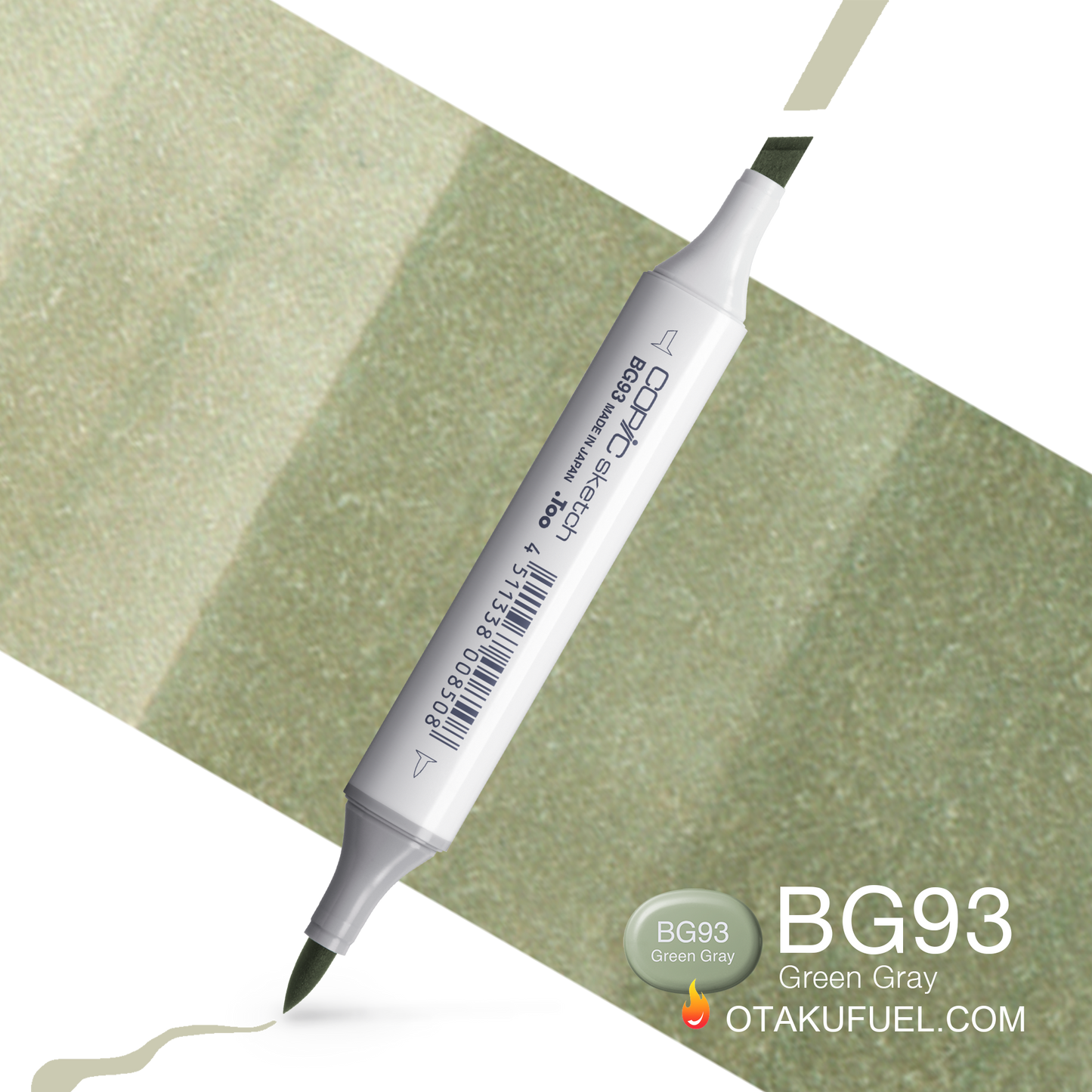Copic Sketch BG93 Green Gray Marker <inline style="float: right; margin-right: 10px; background-color: rgb(186, 192, 182);">&nbsp;&nbsp;&nbsp;&nbsp;&nbsp;&nbsp; </inline>