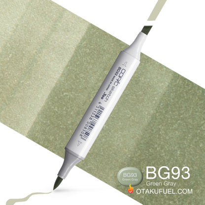 Copic Sketch BG93 Green Gray Marker <inline style="float: right; margin-right: 10px; background-color: rgb(186, 192, 182);">&nbsp;&nbsp;&nbsp;&nbsp;&nbsp;&nbsp; </inline>