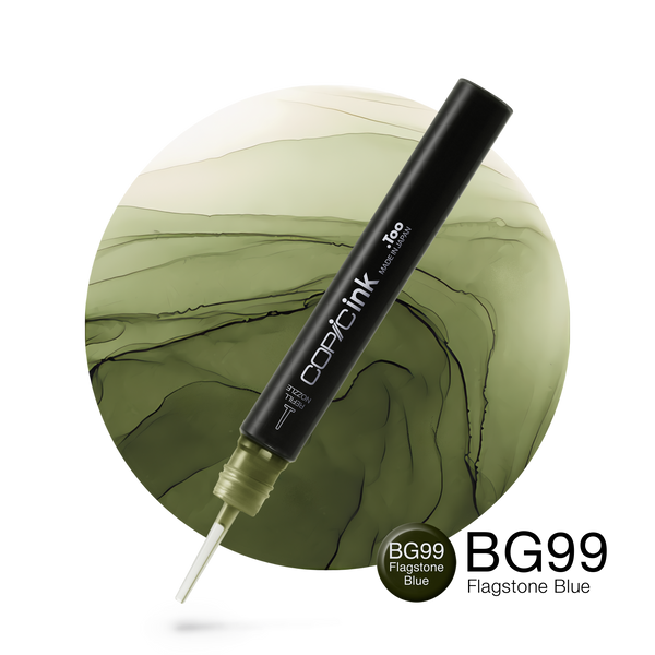 Copic Ink Refill BG99 Flagstone Blue <inline style="float: right; margin-right: 10px; background-color: rgb(112, 157, 137);">&nbsp;&nbsp;&nbsp;&nbsp;&nbsp;&nbsp; </inline>