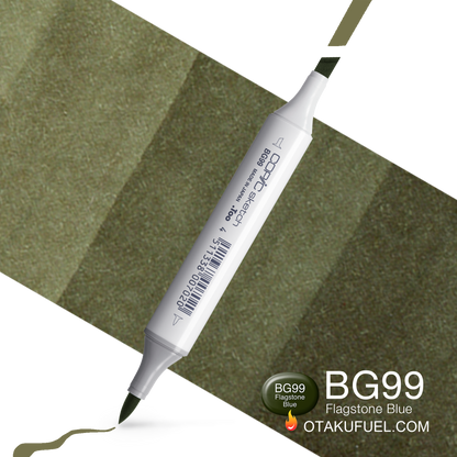 Copic Sketch BG99 Flagstone Blue Marker <inline style="float: right; margin-right: 10px; background-color: rgb(112, 157, 137);">&nbsp;&nbsp;&nbsp;&nbsp;&nbsp;&nbsp; </inline>